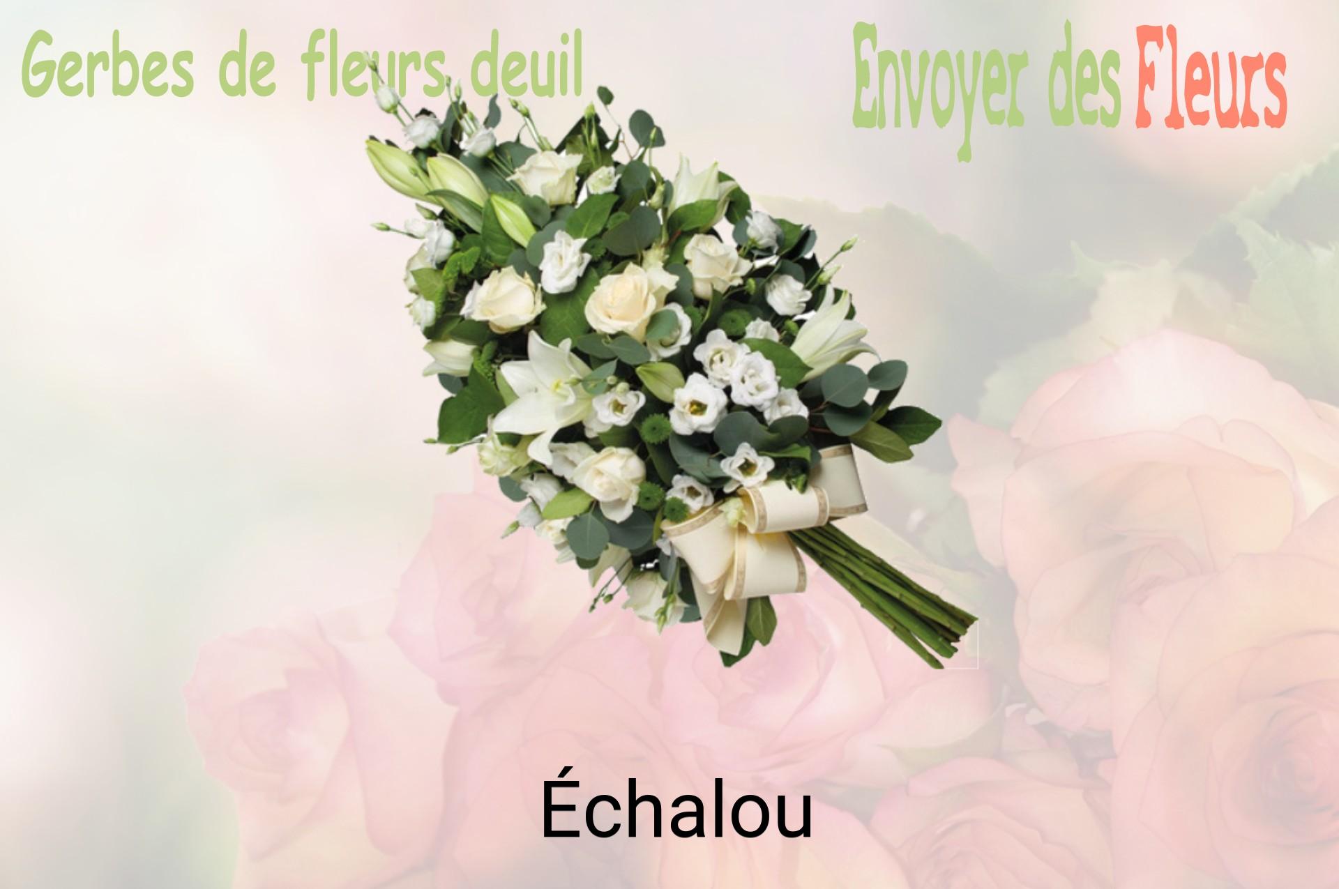 Gerbe de fleurs de deuil livrée à Échalou
